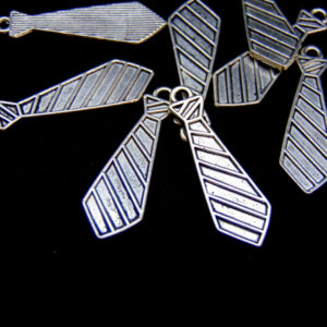 10 Pcs - 30mm Tibetan Silver Neck Tie Charms Jewellery 50 Shades Pendants Q104