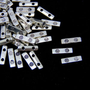 50 Pcs - 10mm Tibetan Silver Daisy Spacer Bar Beads Jewellery Beading E180