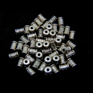 50 Pcs - 7mm Tibetan Silver Tube Spacer Beads Jewellery Craft Beading D104