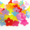 9mm Acrylic Frosted Lucite Bluebell Flower Beadcaps Mixed Colour Craft Bead ML
