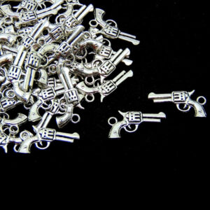 10pcs Tibetan Silver Gun Pistol Weapon Charms Craft Beading Jewellery Pendants ML