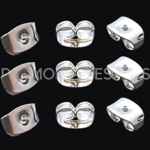 100 (50 Pairs) 5mm Silver Plated Butterfly Earring Backs Jewellery Findings Q40