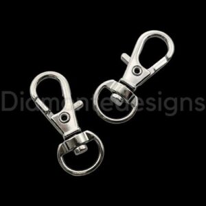 33mm Silver Coloured Lobster Trigger Swivel Clasps Findings Keyring Hook Key