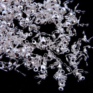8mm Silver Plated Calottes Necklace End Tip Craft Finding Craft