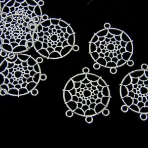 10 Pcs - Tibetan Silver Dream Catcher Connector Charms Jewellery Pendant Connectors Findings Craft D228