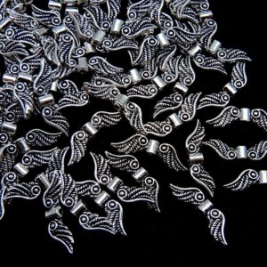 23mm Tibetan Silver Wing Spacer Beads Charm Jewellery Craft