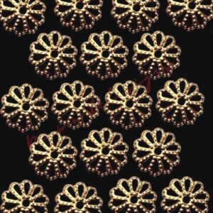 9mm Gold Plated Filigree Jewellery Bead Caps Craft Findings