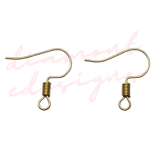 Gold Plated Fish Hook Ear Wires
