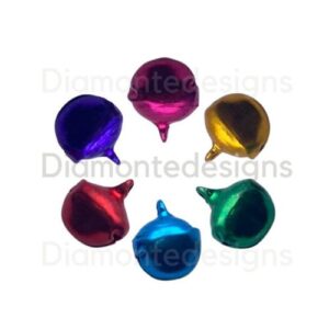 13mm - Mixed Colour Christmas Jingle Bells Charm Jewellery Beads Xmas Festive Decoration C143