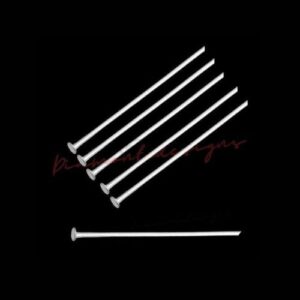 200 Pcs - 45mm Silver Plated Head Pins Jewellery Bead Craft Findings  F208