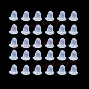 5mm Clear Rubber Earring Back Stoppers Jewellery Craft Findings