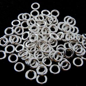 8mm Chunky Silver Plated Soldered Closed Jump Connecting Rings Jewellery UK