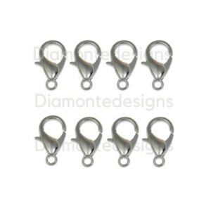 10mm Antique Silver Plated Lobster Clasps Jewellery Findings Trigger Clasps
