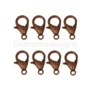 12mm Red Copper Lobster Claw Clasps Jewellery Findings