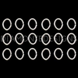 6mm - Silver Plated Oval Jump Rings Jewellery Findings Craft Beading