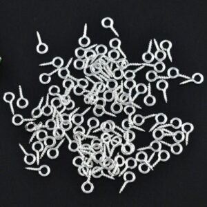 Silver Plated 8mm x 4mm Screw Eye Bails Jewellery Craft Findings UK