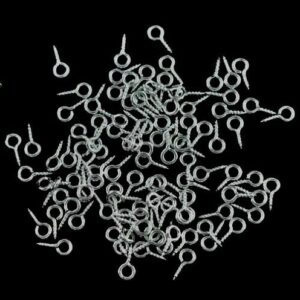 Antique Silver 8mm x 4mm Screw Eye Bails Jewellery Craft Findings Beading