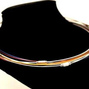 10 Pcs - Mix Colour Memory Wire Necklaces 18 " Clasp Choker Necklace A153