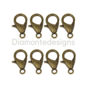 12mm Antique Bronze Lobster Claw Clasps Jewellery Findings