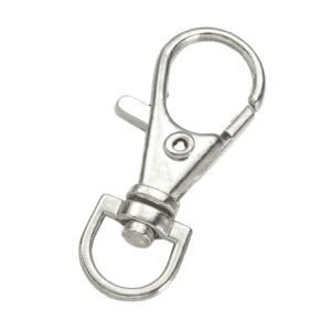 35mm Silver Plated Lobster Trigger Swivel Clasps Findings Keyring Hook Key