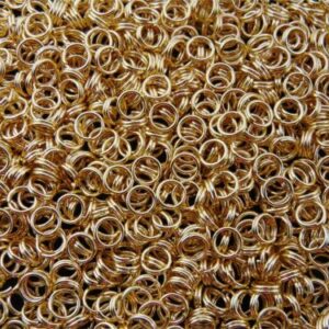 8mm Gold Plated Split Rings Jewellery Craft Bead Findings UK