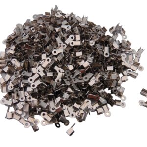 9mm Antique Silver Plated Folding End Tips Necklace Cord Tips Ribbon Ends ML