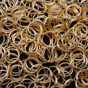 10mm Gold Plated Split Rings Jewellery Craft Bead Findings