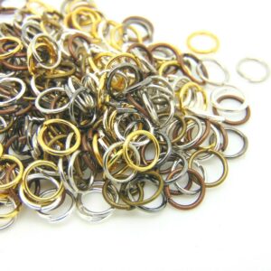500 Pcs - 8mm Mixed Colour Metal Jump Rings 4 Colour Mix Jewellery Findings - N50