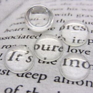 Transparent Glass Round Cabochons 18mm Domed Cameo Flat Back Jewellery
