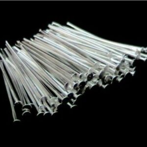 440 Pcs - 30mm Silver Plated Head Pins Jewellery Bead Craft Findings i190