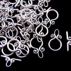 10 Pcs - Tibetan Silver Toggle Clasps 20mm x 12mm Jewellery Findings K89