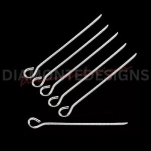 300 x 40mm Silver Plated Eye Pins Jewellery Craft Findings Beading A110