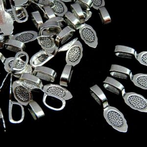 26mm Tibetan Silver Fancy Glue on Bails Pendant cabochon Jewellery UK