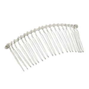 Beadable Metal Bridal Hair Combs Silver Effect Bridal Prom Fascinator Bases