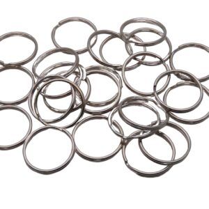 25mm Antique Silver Colour Split Key Rings Keyrings Charms Keys Jewellery Making UK