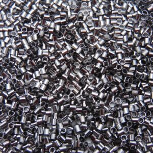 2mm Gun Metal Black Plated Tube Crimp Beads Jewellery Making Findings Craft UK
