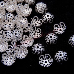 10mm Silver Plated Filigree Bead Caps Jewellery Findings Craft