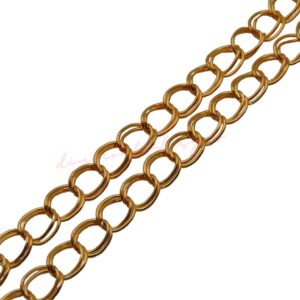 400cm Of Gold Plated Double Loop Link Chain 7.5mm x 8mm Links D95