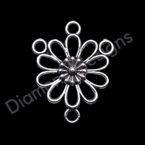 20 Pcs - Tibetan Silver Flower Jewellery Connector / Connectors Pendant Charms Findings Craft UK SELLER L119