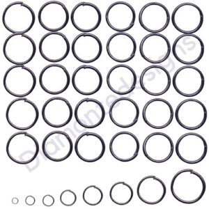 4mm Gun Metal Black Plated Open Jump ring Connector Jewellery Findings