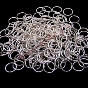 12mm Antique Silver Plated Jump Rings Jewellery Findings Connectors Strong UK