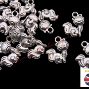 10 x Tibetan Silver FOX HEAD Charms Pendant Beads 