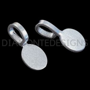 Tibetan Silver 17mm Round Glue on Bails Pendant Cabochon Jewellery Findings