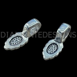 16mm Tibetan Silver Glue on Bails Pendant Cabochon Findings Jewellery UK