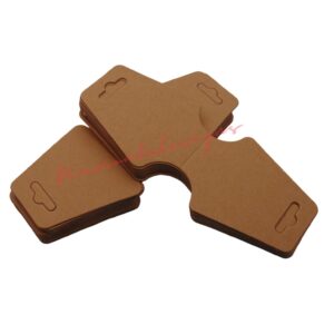 50 Pcs Kraft Brown Necklace Bracelet Folding Hang Jewellery Display Cards - F22