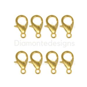 12mm Gold Plated Lobster Claw Clasps Jewellery Findings