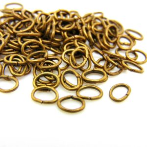 Antique Bronze Plated 5.5mm Oval Jump Rings Findings Jewellery Findings Craft - UK