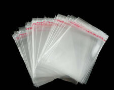 Clear Self Adhesive Cello Plastic Bags Jewellery Display 10cm x 4cm