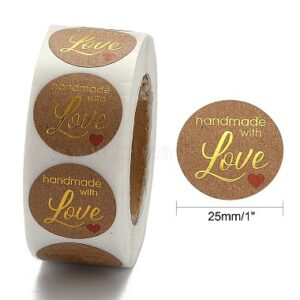Handmade With Love Stickers Professional Labels Hand Made For Your Order Envelope Seal Business Seals UK - B13