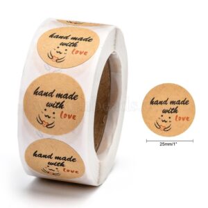 Handmade With Love Stickers Professional Labels Hand Made For Your Order Envelope Seal Business Seals UK - B68